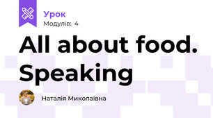 All about food. Speaking