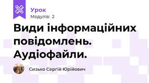 Види інформаційних повідомлень. Аудіофайли.