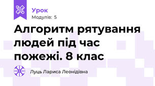 Алгоритм рятування людей під час пожежі. 8 клас