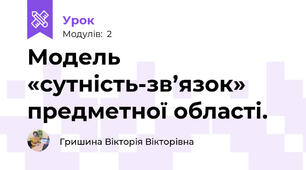 Модель «сутність-зв’язок» предметної області.