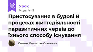 Пристосування в будові й процесах життєдіяльності паразитичних червів до їхнього способу існування