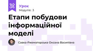 Етапи побудови інформаційної моделі