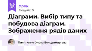 Діаграми. Вибір типу та побудова діаграм. Зображення рядів даних
