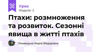 Птахи: розмноження та розвиток. Сезонні явища в житті птахів