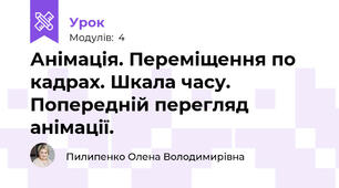 Анімація. Переміщення по кадрах. Шкала часу. Попередній перегляд анімації.