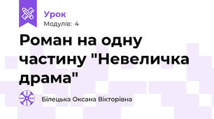  Роман на одну частину "Невеличка драма"