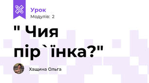 " Чия пір`їнка?"