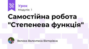 Самостійна робота "Степенева функція"