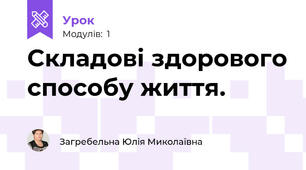 Складові здорового способу життя.