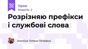 Розрізняю префікси і службові слова