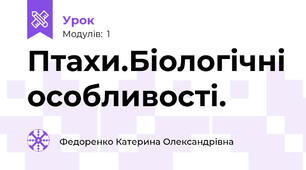 Птахи.Біологічні особливості.