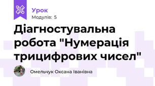 Діагностувальна робота "Нумерація трицифрових чисел"