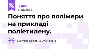 Поняття про полімери на прикладі поліетилену.