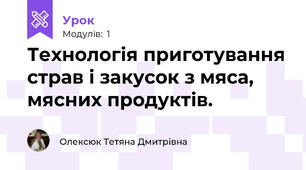 Технологія приготування страв і закусок з мяса, мясних продуктів.