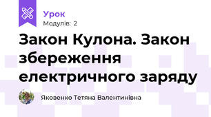 Закон Кулона. Закон збереження електричного заряду