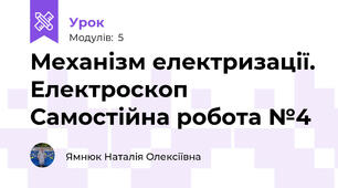 Механізм електризації. Електроскоп Самостійна робота №4