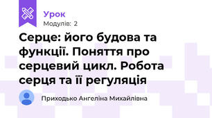 Серце: його будова та функції. Поняття про серцевий цикл. Робота серця та її регуляція