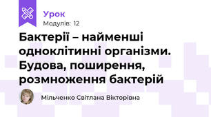 Бактерії – найменші одноклітинні організми. Будова, поширення, розмноження бактерій