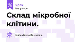 Склад мікробної клітини.