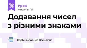 Додавання чисел з різними знаками