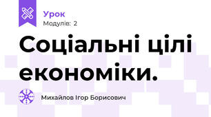 Соціальні цілі економіки.