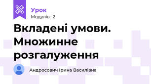 Вкладені умови. Множинне розгалуження
