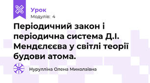 Періодичний закон і періодична система Д.І. Мендєлєєва у світлі теорії будови атома.