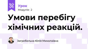 Умови перебігу хімічних реакцій.