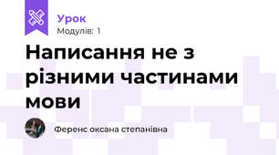 Написання не з різними частинами мови