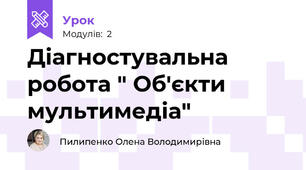 Діагностувальна робота " Об'єкти мультимедіа"