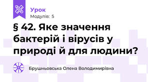 § 42. Яке значення бактерій і вірусів у природі й для людини?