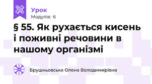 § 55. Як рухається кисень і поживні речовини в нашому організмі