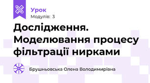 Дослідження. Моделювання процесу фільтрації нирками