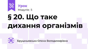 § 20. Що таке дихання організмів