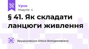 § 41. Як складати ланцюги живлення