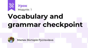 Vocabulary and grammar checkpoint