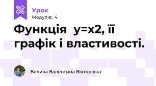 Функція  у=х2, її графік і властивості.