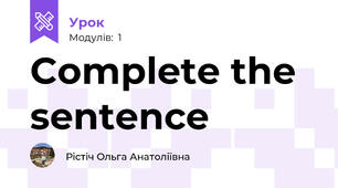 Complete the sentence 
