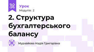 2. Структура бухгалтерського балансу