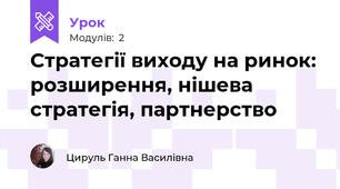 Стратегії виходу на ринок: розширення, нішева стратегія, партнерство