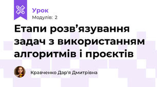 Етапи розв’язування задач з використанням алгоритмів і проєктів