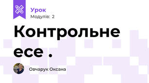 Контрольне есе .
