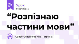  “Розпізнаю частини мови”