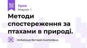 Методи спостереження за птахами в природі.