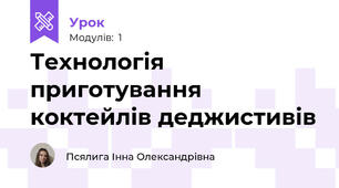 Технологія  приготування  коктейлів деджистивів