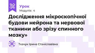 Дослідження мікроскопічної будови нейрона та нервової тканини або зрізу спинного мозку»