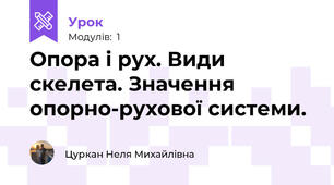 Опора i рух. Види скелета. Значення опорно-рухової системи.