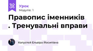 Правопис іменників . Тренувальні вправи