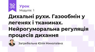 Дихальні рухи. Газообмін у легенях і тканинах. Нейрогуморальна регуляція процесів дихання