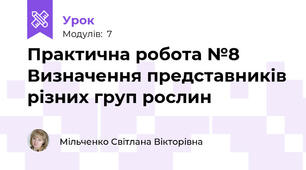 Практична робота №8 Визначення представників різних груп рослин